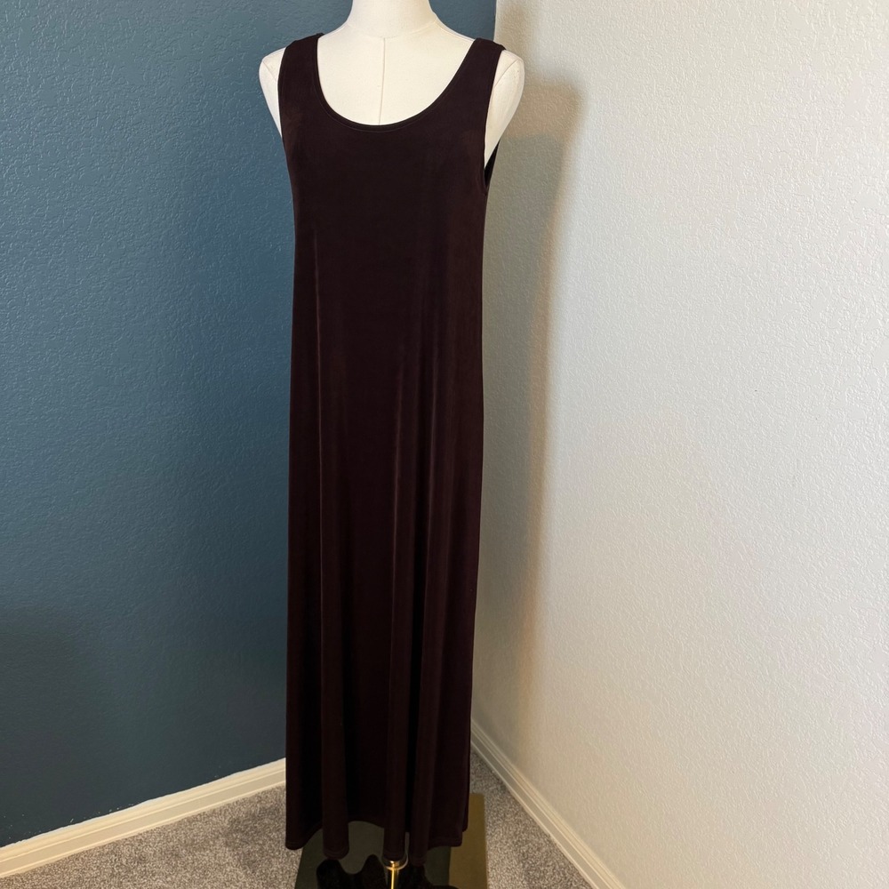90s Grunge Whimsygoth Vintage Jostar Mesh Maxi Dress L Dark Brown
